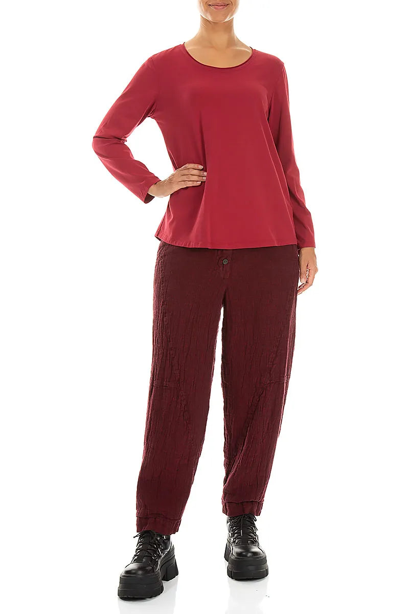 Relaxed Ruby Cotton Blouse
