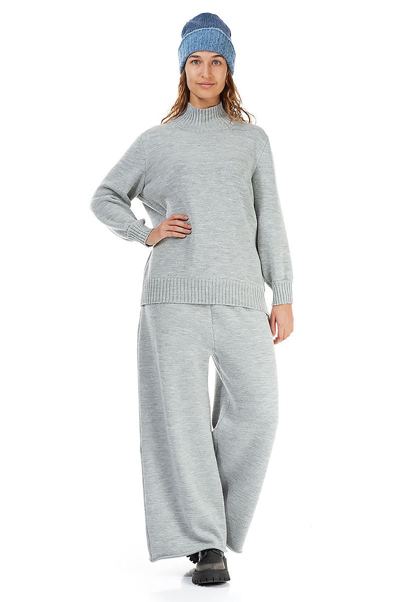 Ribbed Dual Petrol Blue Wool Beanie Hat 2