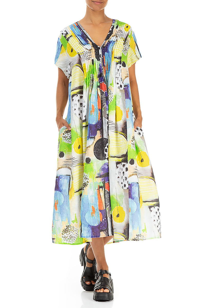 Romantic Artmaze Linen Dress 4