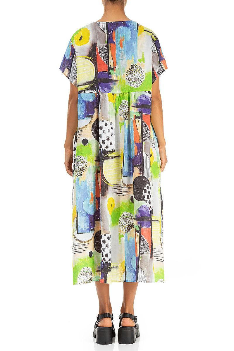 Romantic Artmaze Linen Dress 2