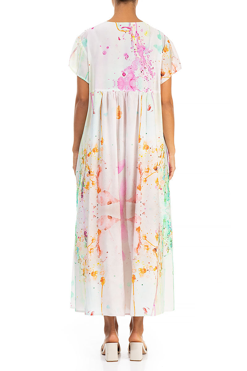 Romantic Colour Splash Silk Bamboo Dress