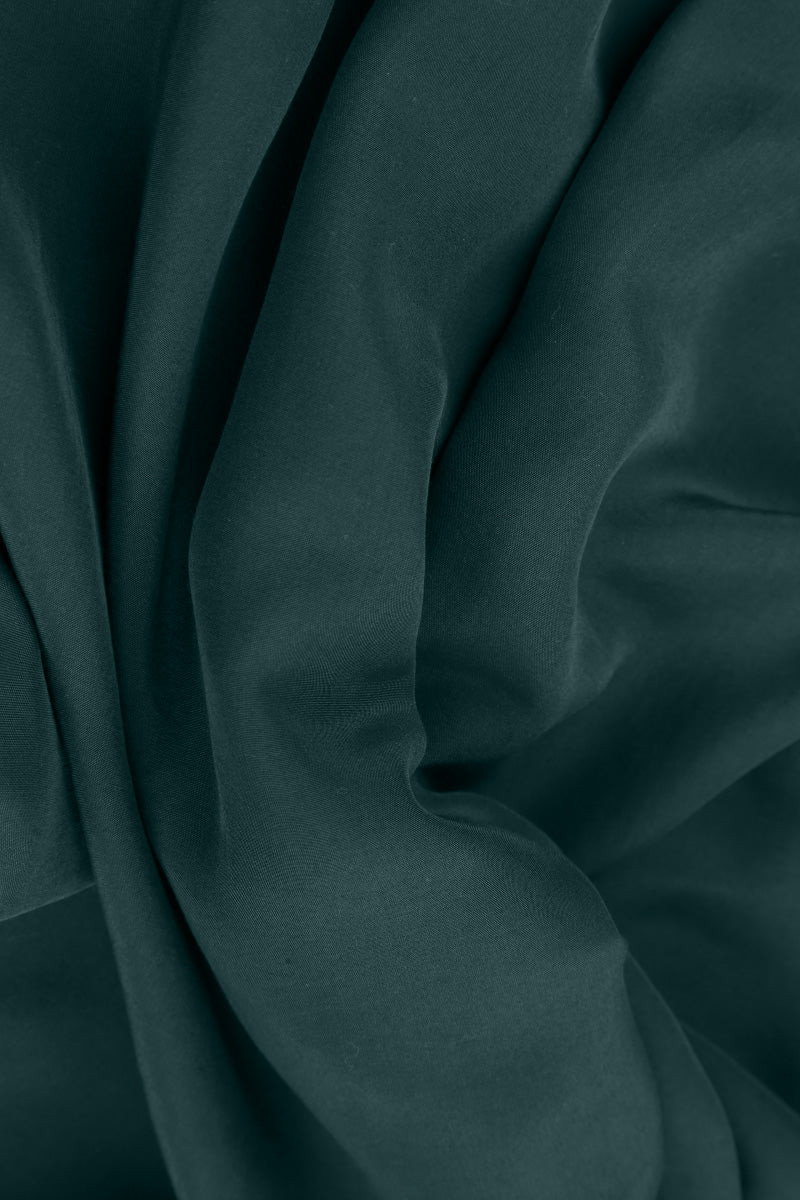 Romantic Emerald Silk Bamboo Midi Dress 6