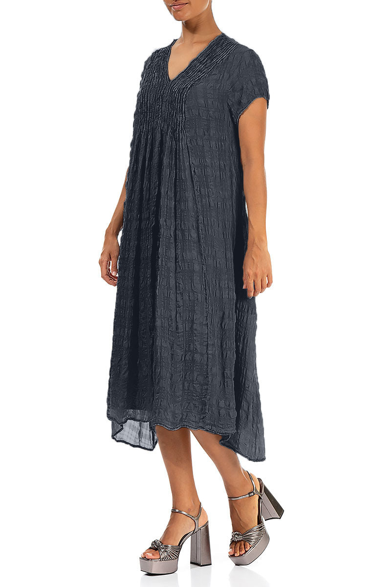 Romantic Graphite Light Silk Dress 3