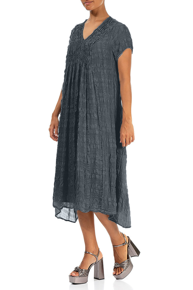 Romantic Graphite Light Silk Dress 3