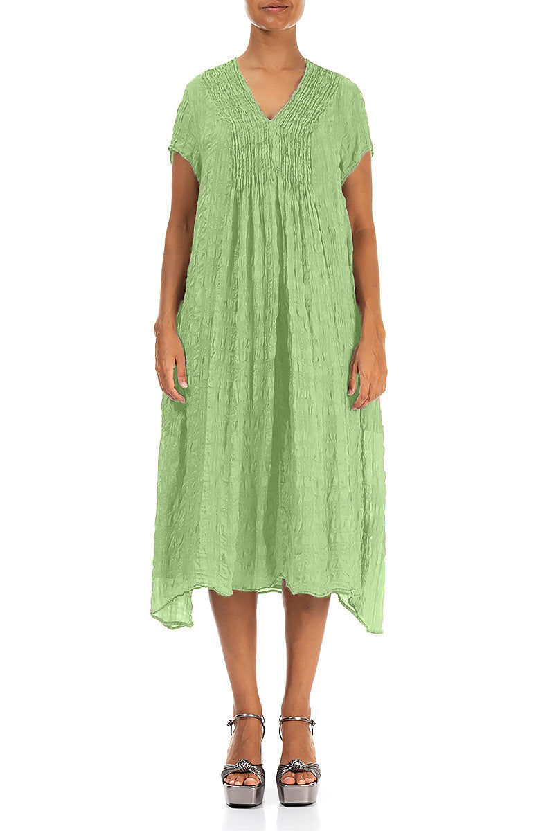 Romantic Green Sorbet Light Silk Dress