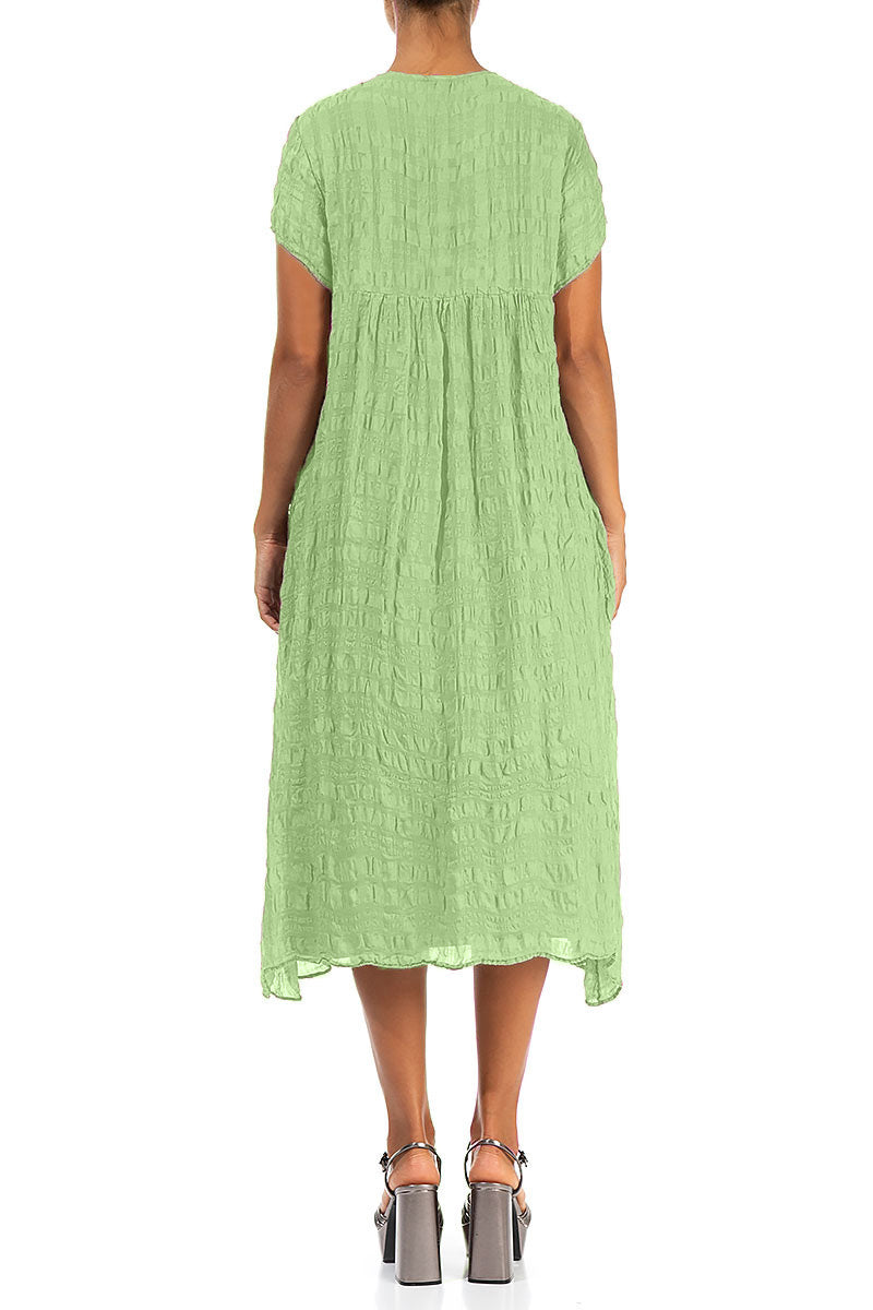 Romantic Green Sorbet Light Silk Dress