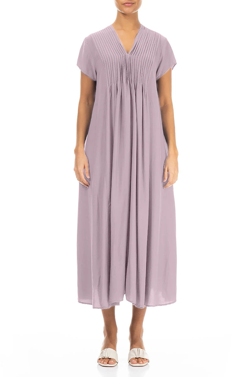 Romantic Lilac Silk Bamboo Dress