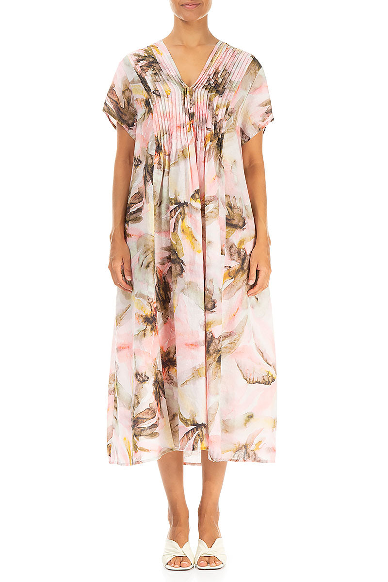 Romantic Oasis Linen Dress
