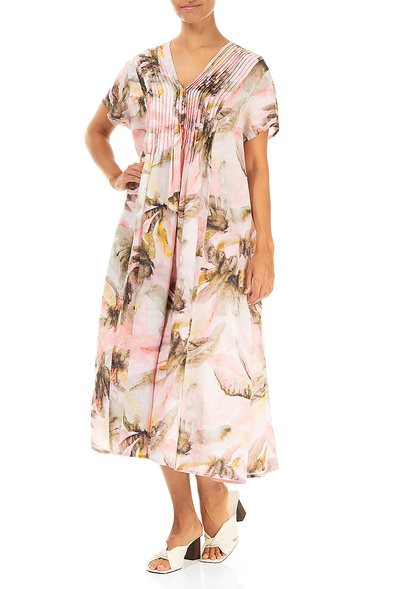 Romantic Oasis Linen Dress 4