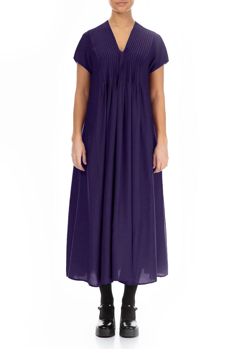 Romantic Royal Purple Silk Bamboo Dress 1