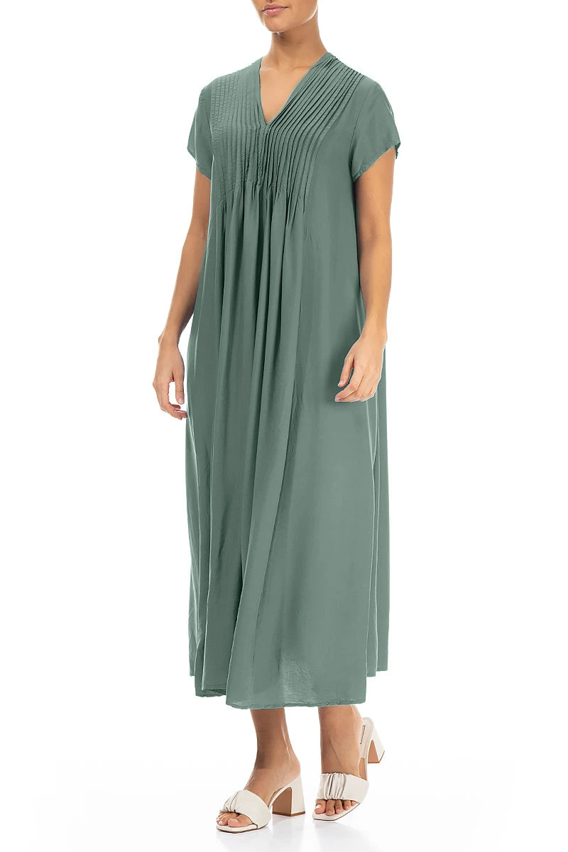 Romantic Sage Silk Bamboo Dress