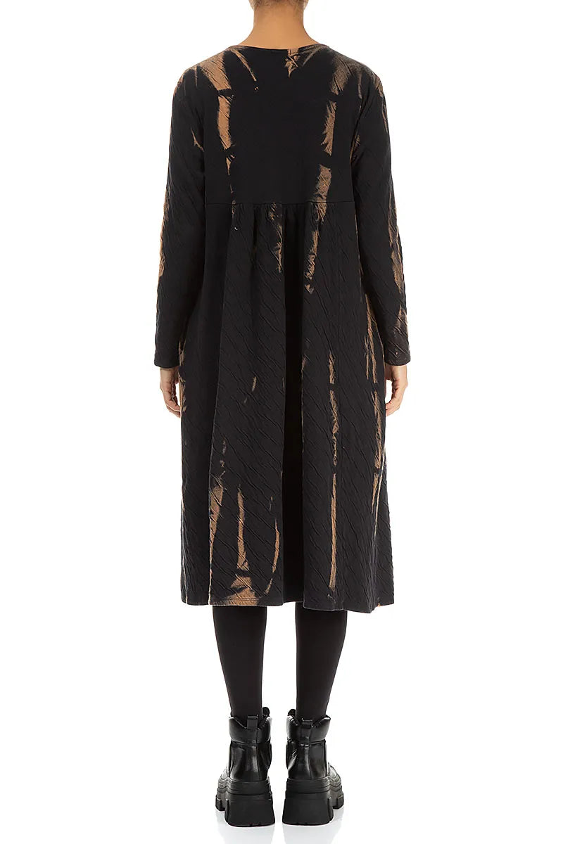 Romantic V-Neck Tie-Dye Wavy Cotton Dress 2