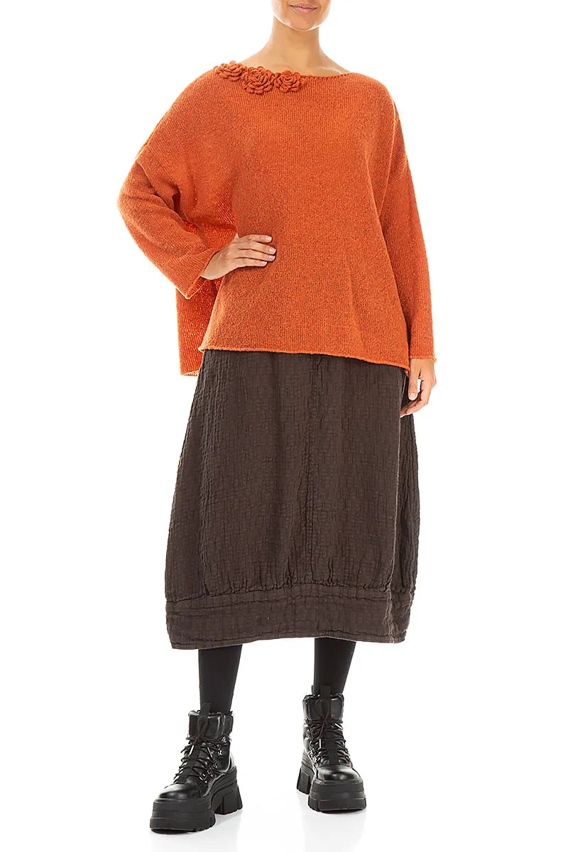 Rosette Ember Wool Sweater 4