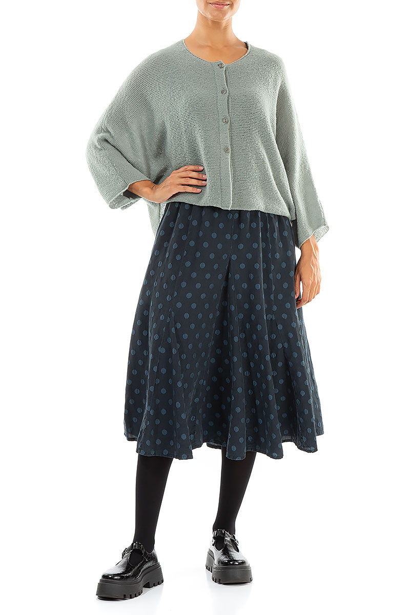 Rounded Pistachio Wool Cardigan 4