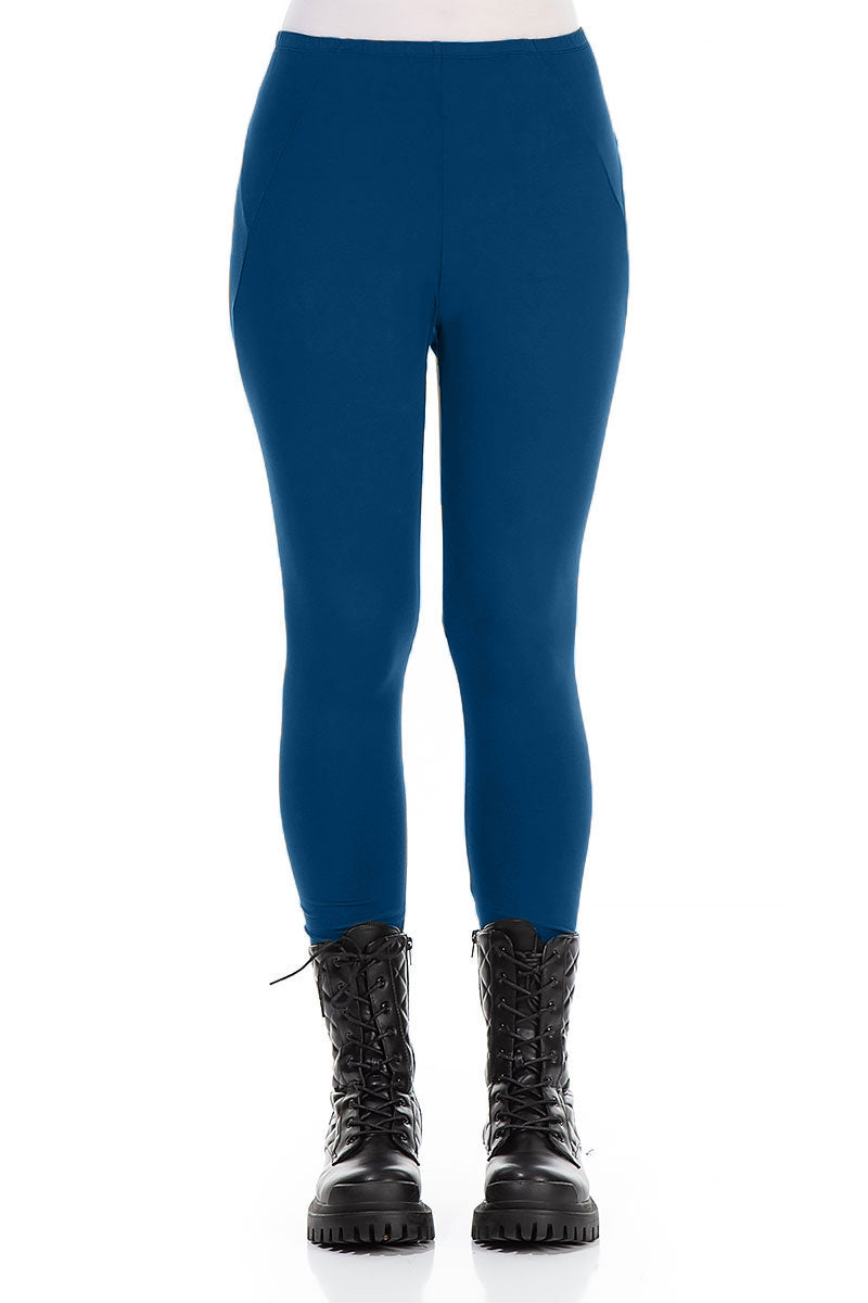 Royal Blue Cotton Leggings 1