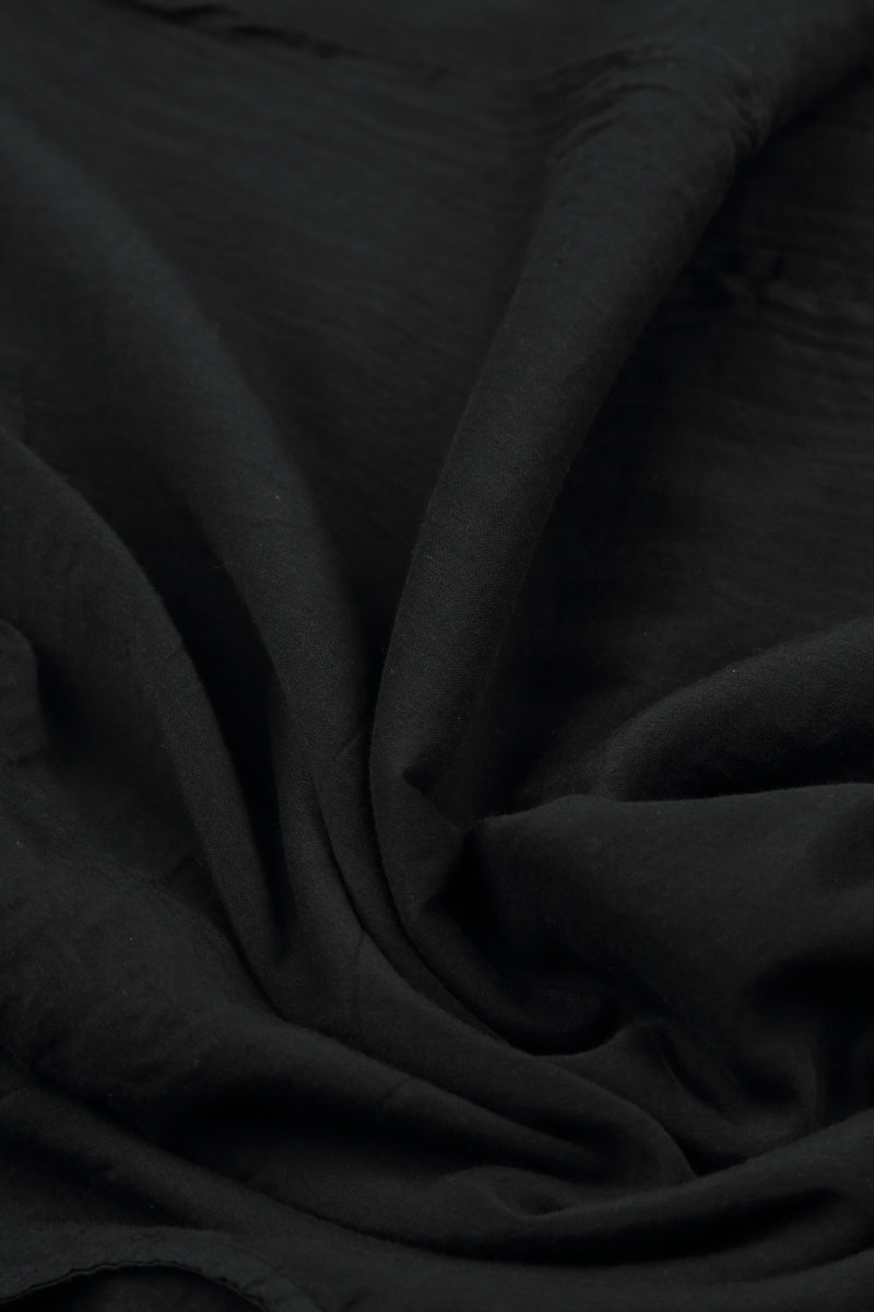 Ruffled Black Silk Cotton Skirt 5