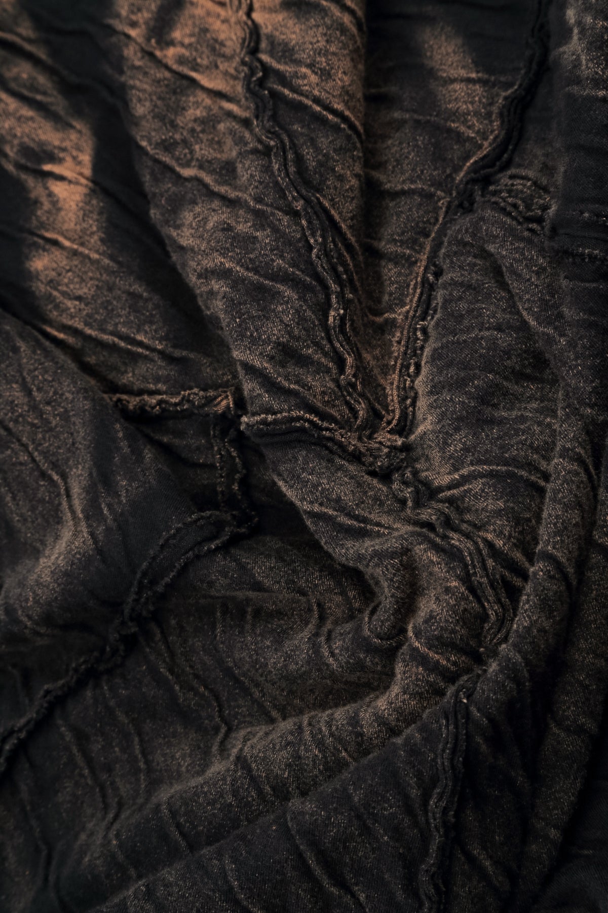 Ruffled Collar Tie-Dye Wavy Cotton Tunic 5