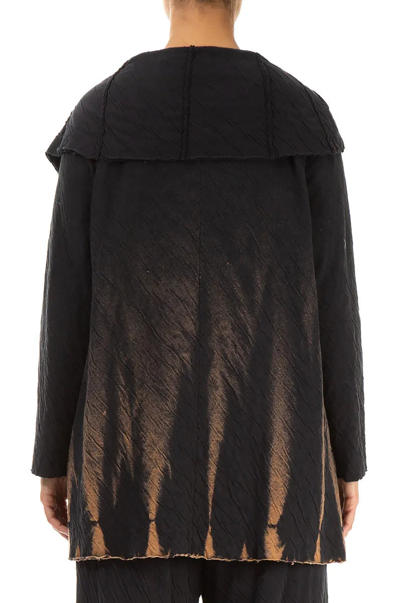 Ruffled Collar Tie-Dye Wavy Cotton Tunic 2