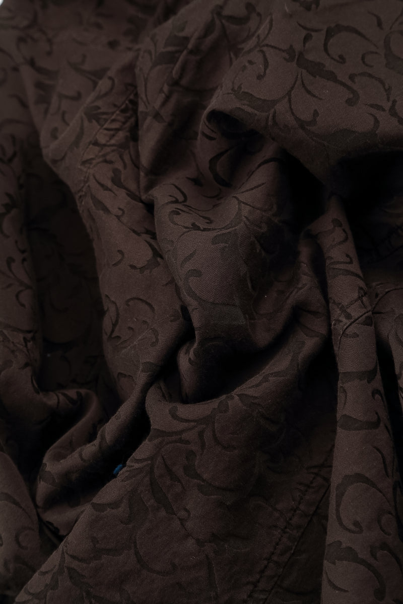 Balloon Ornamented Forest Brown Silk Cotton Skirt 5