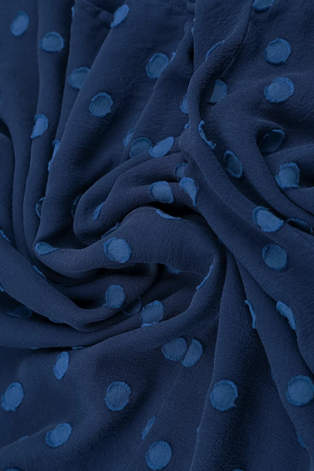 Layered Dotty Royal Blue Silk Blouse 5