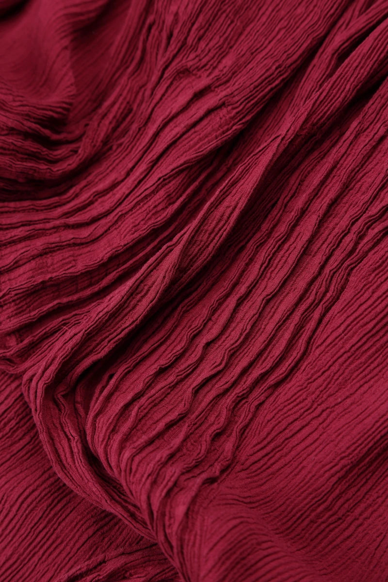 Romantic Ruby Silk Viscose Dress 5