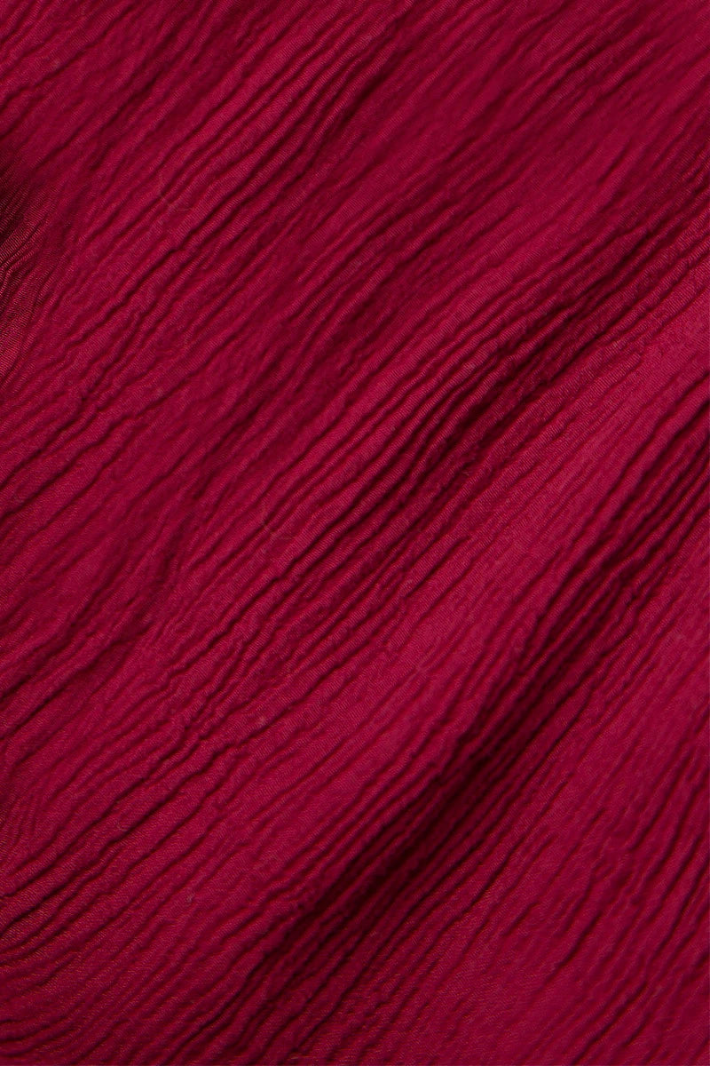 Romantic Ruby Silk Viscose Dress 6