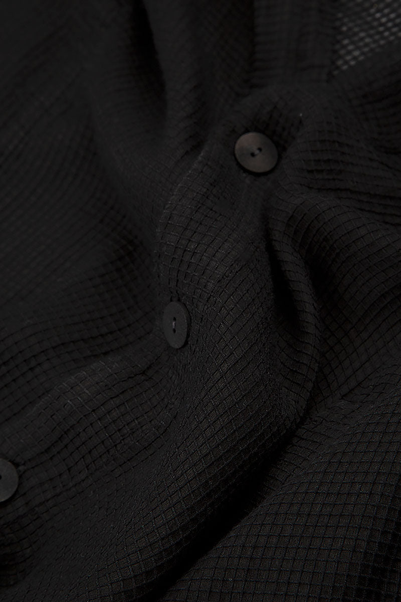 Loose Black Mesh Silk Jacket 5