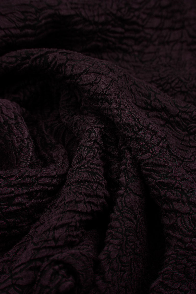 Loose Floral Dark Violet Silk Tunic 5