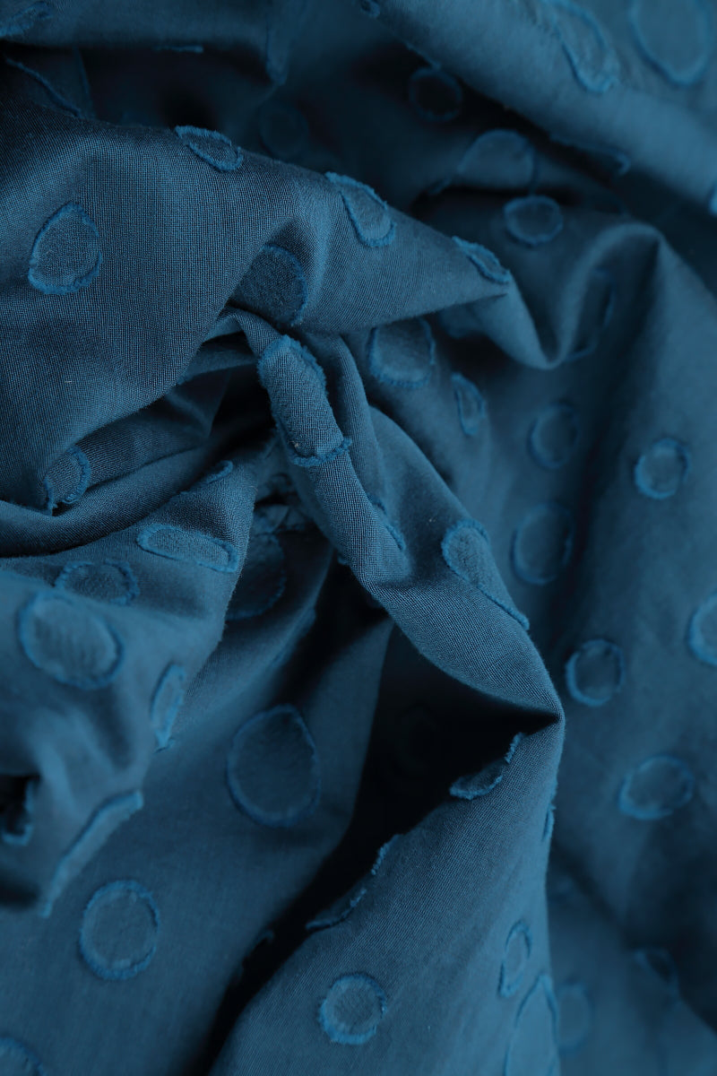 Knee Length Navy Bubbles Silk Cotton Tunic 5