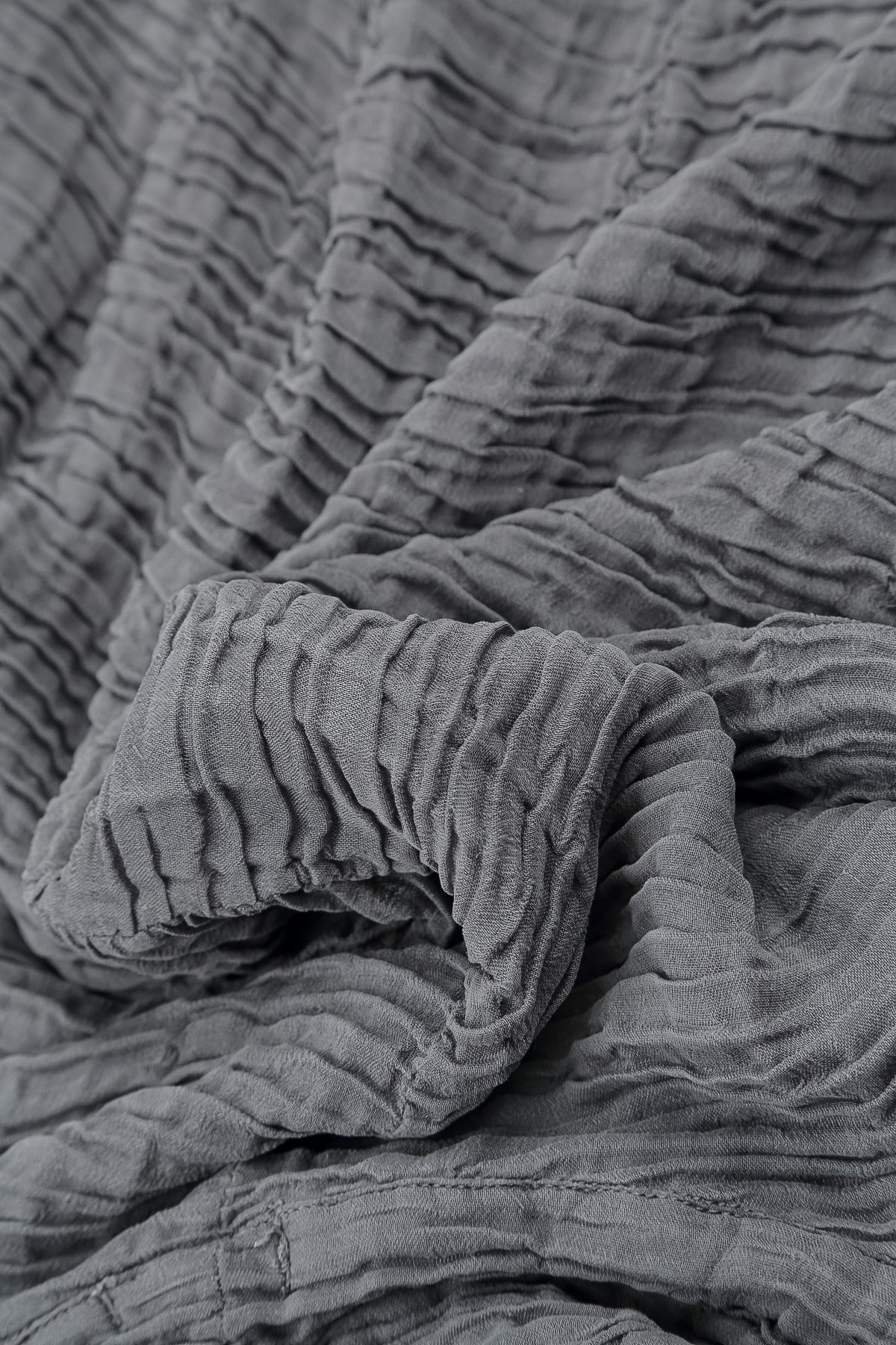 Cowl Neck Black Silver Plissé Silk Blouse 5