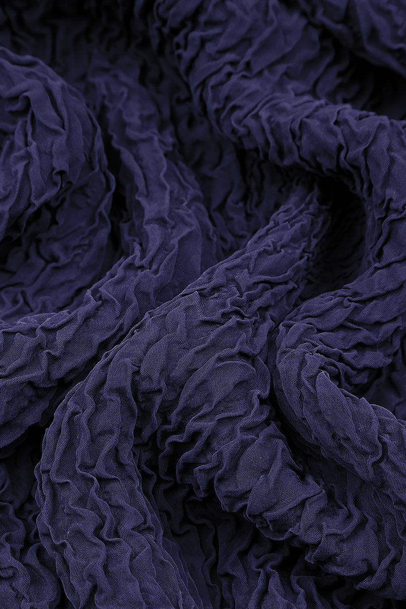 Loose Purple Crinkled Silk Shirt 5