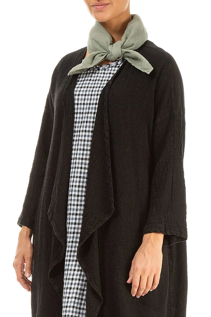 Sage Gauze Linen Scarf 3