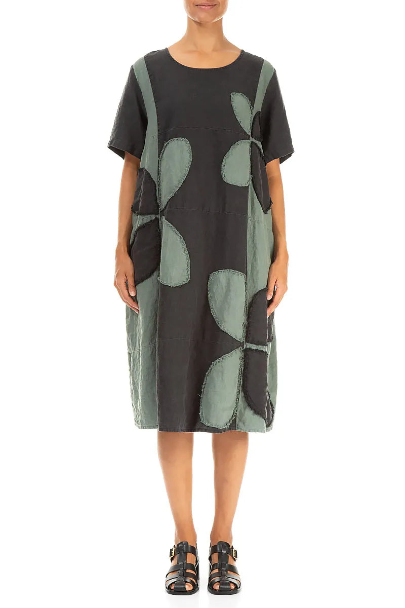 Sage Petal Linen Dress 2XL