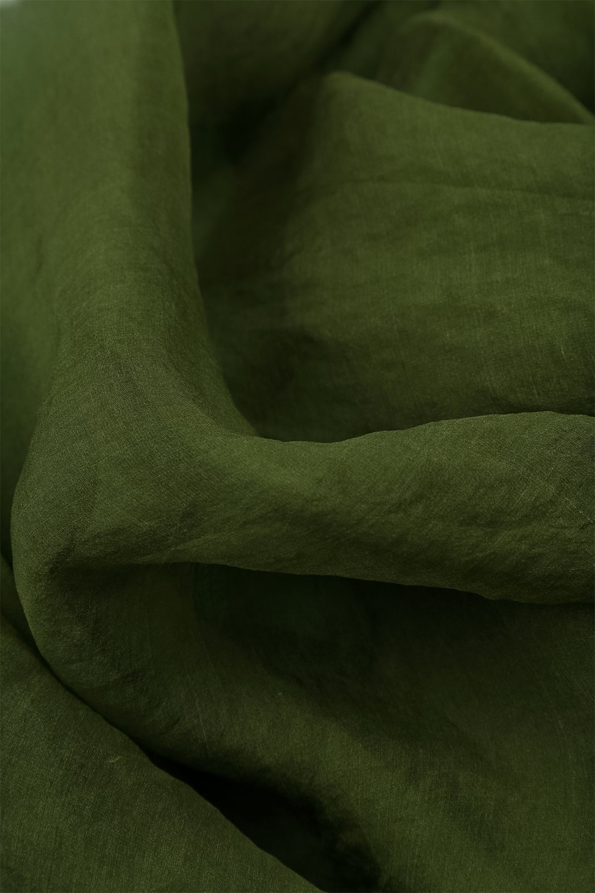 Shamrock Green Crumpled Silk Chiffon Scarf