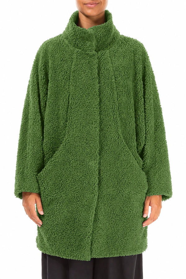 Shamrock Green Teddy Cotton Coat 1