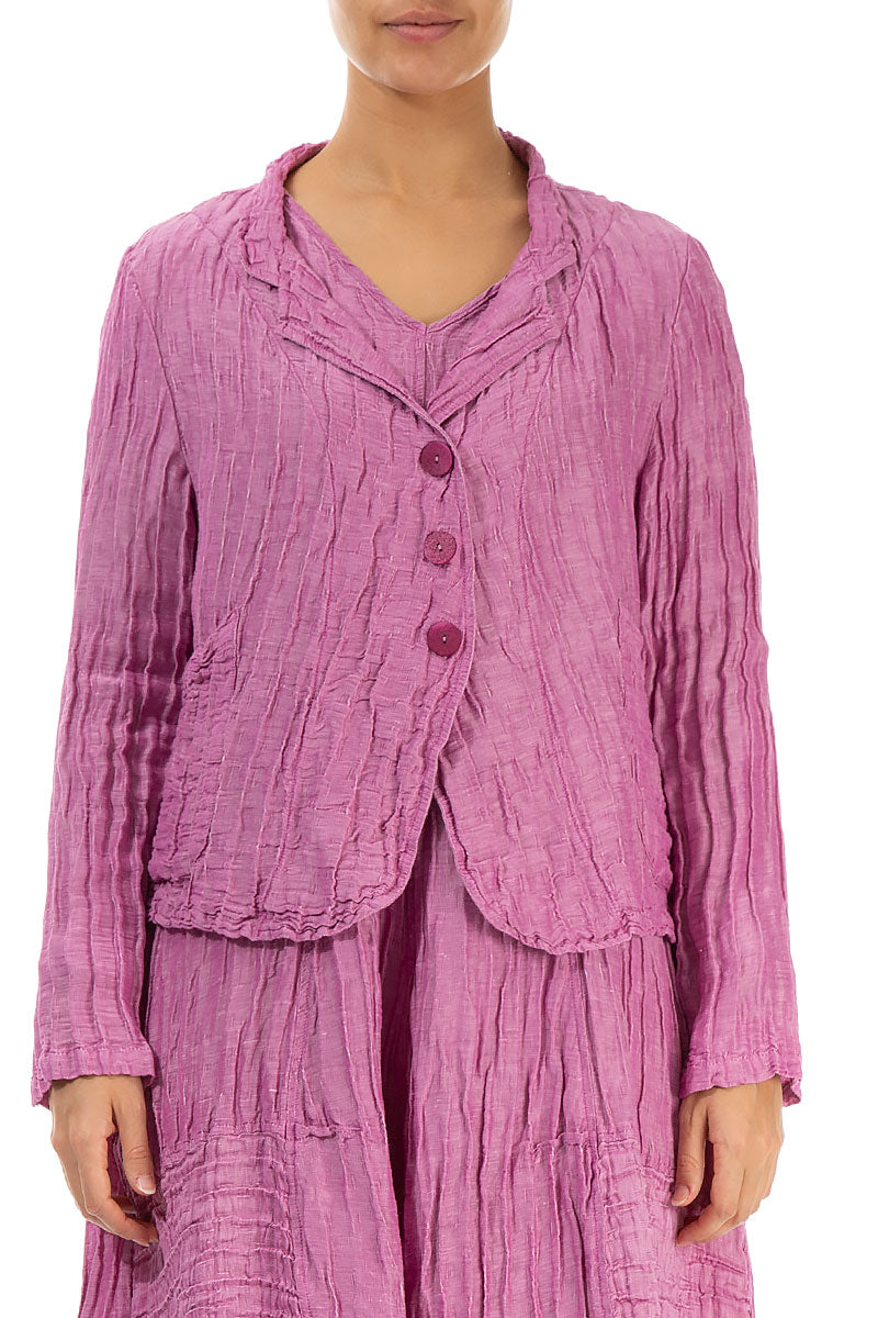Veste Courte Légère En Soie 100% - Taille 38/40 (L) - Imprimé Indien, Doublure Coton