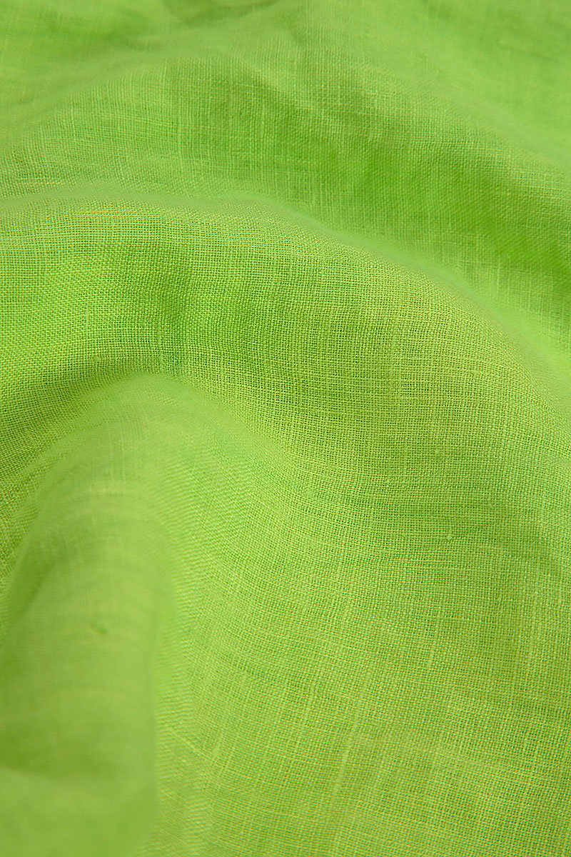 Short Sleeves Lime Linen Blouse 5