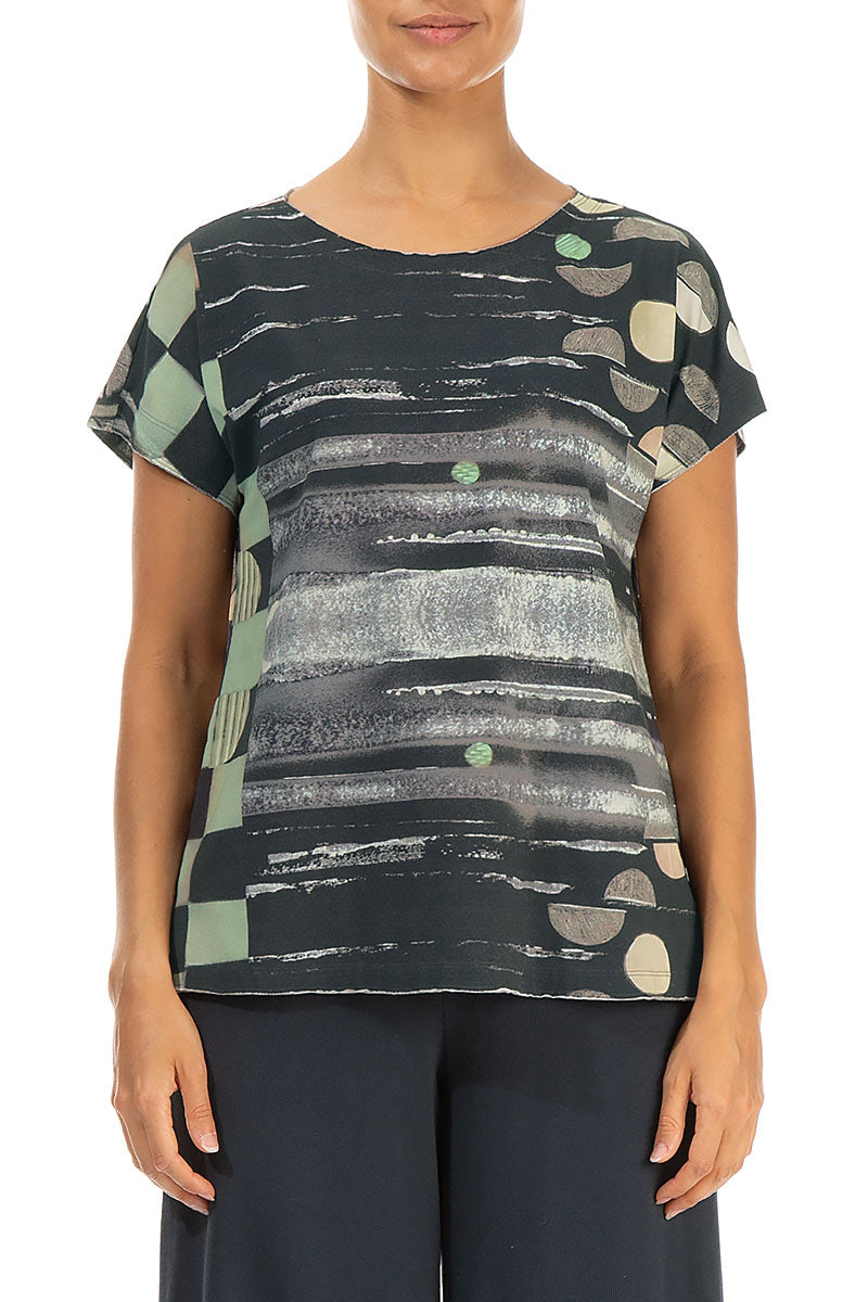 Short Sleeves Moonlight Cotton Top 1