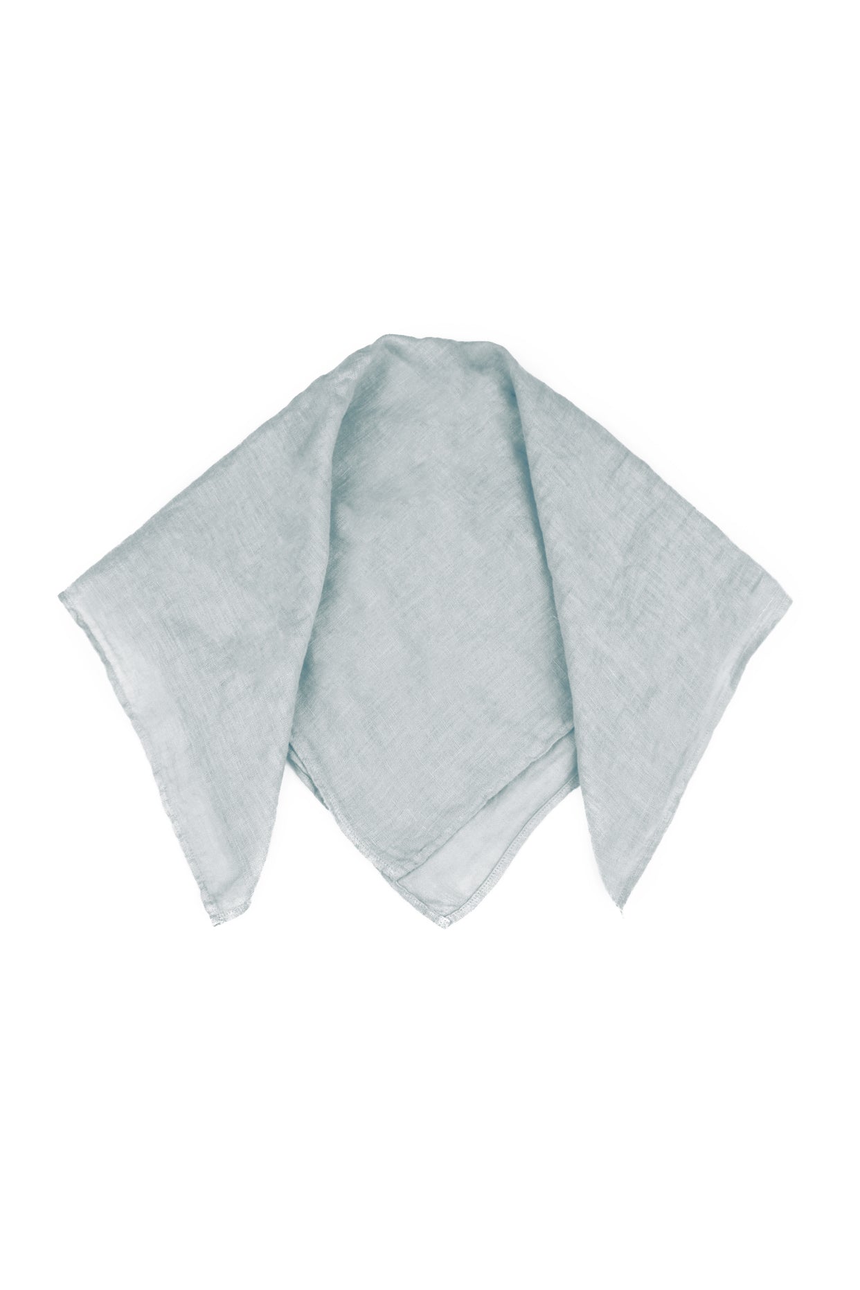 Silver Grey Gauze Linen Square Scarf 6