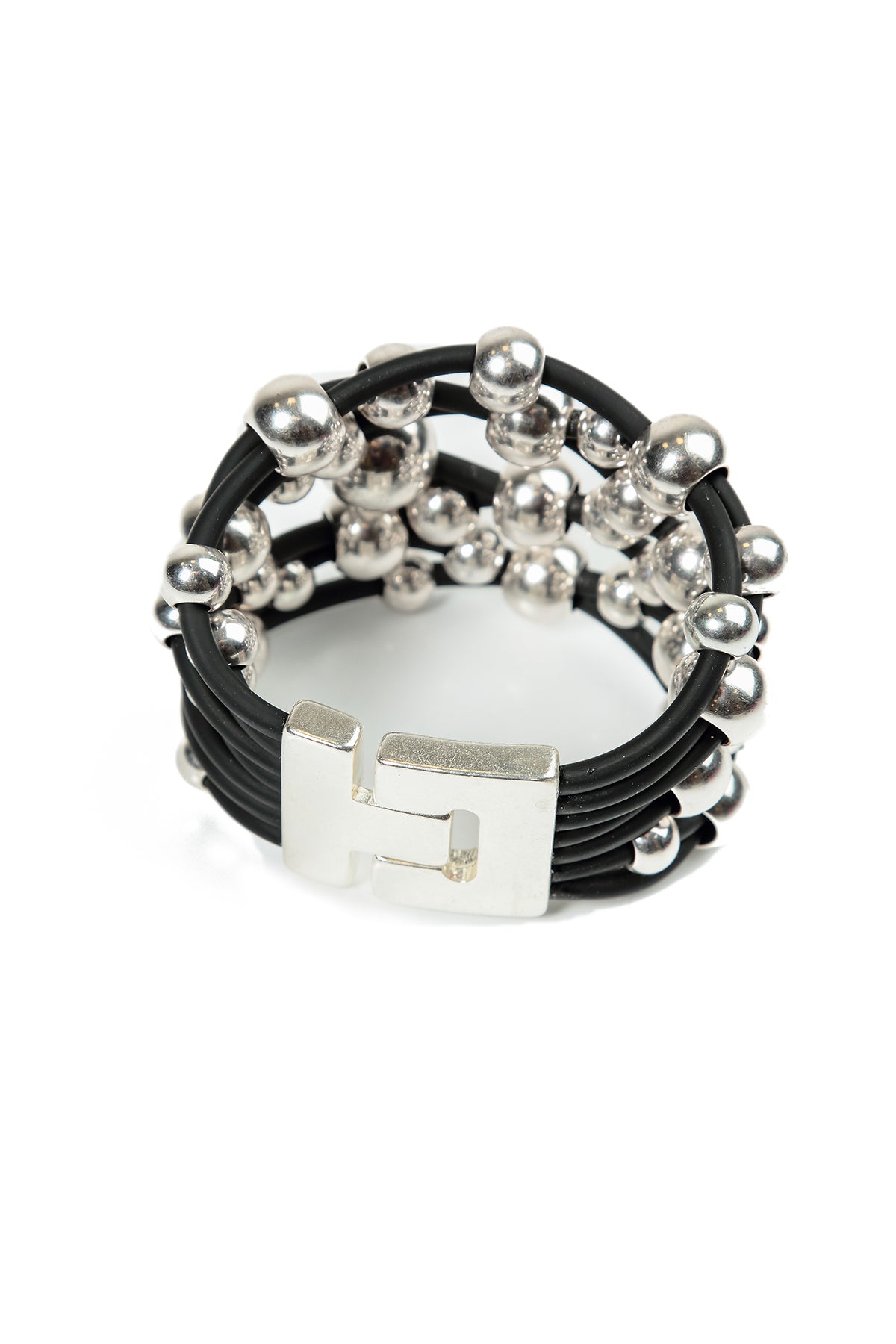 Silver Orbits Rubber Bracelet 5