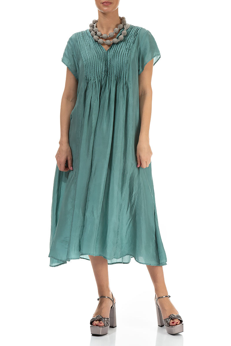 Silver Sage Silk Bead Necklace 2