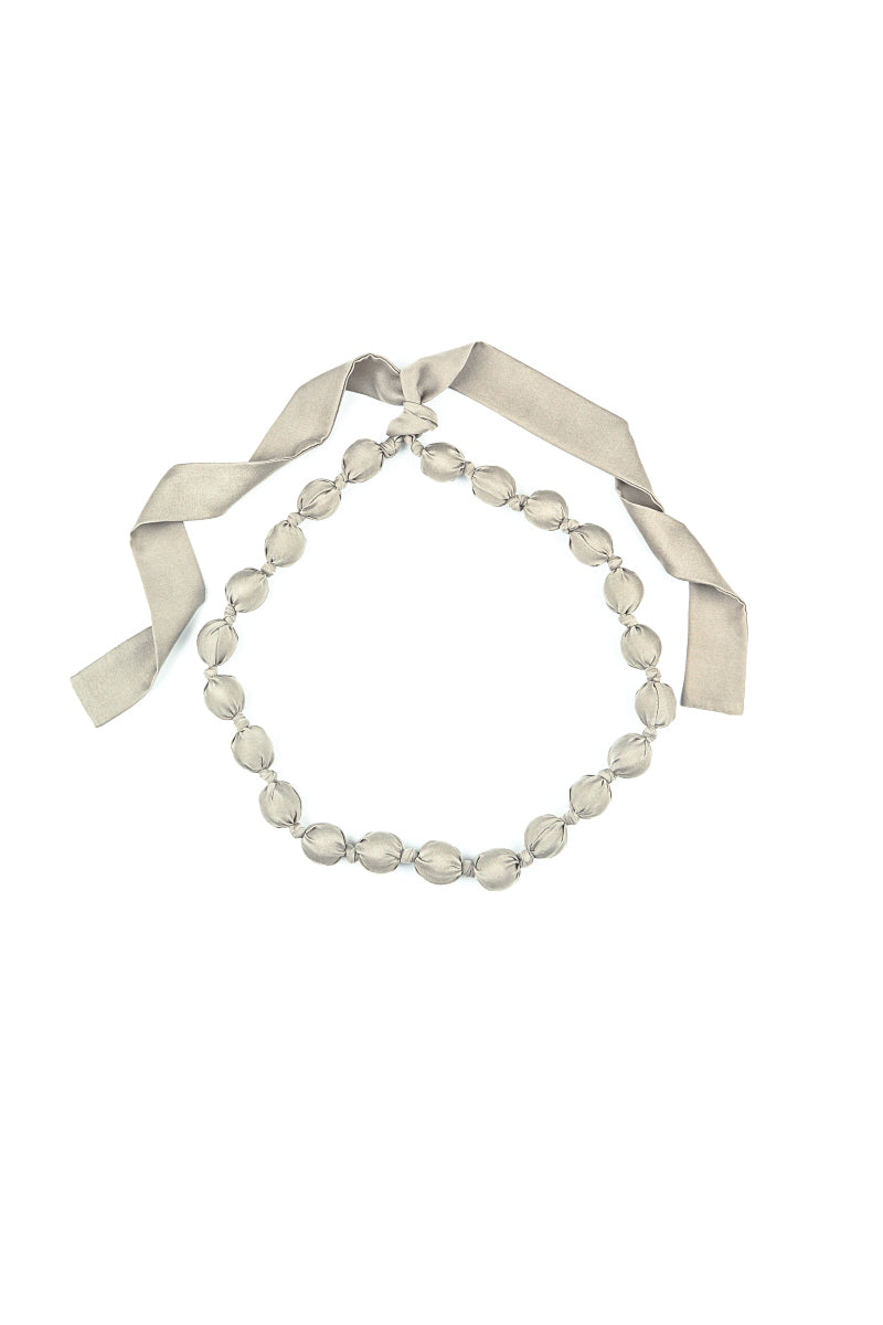 Silver Sage Silk Bead Necklace 6