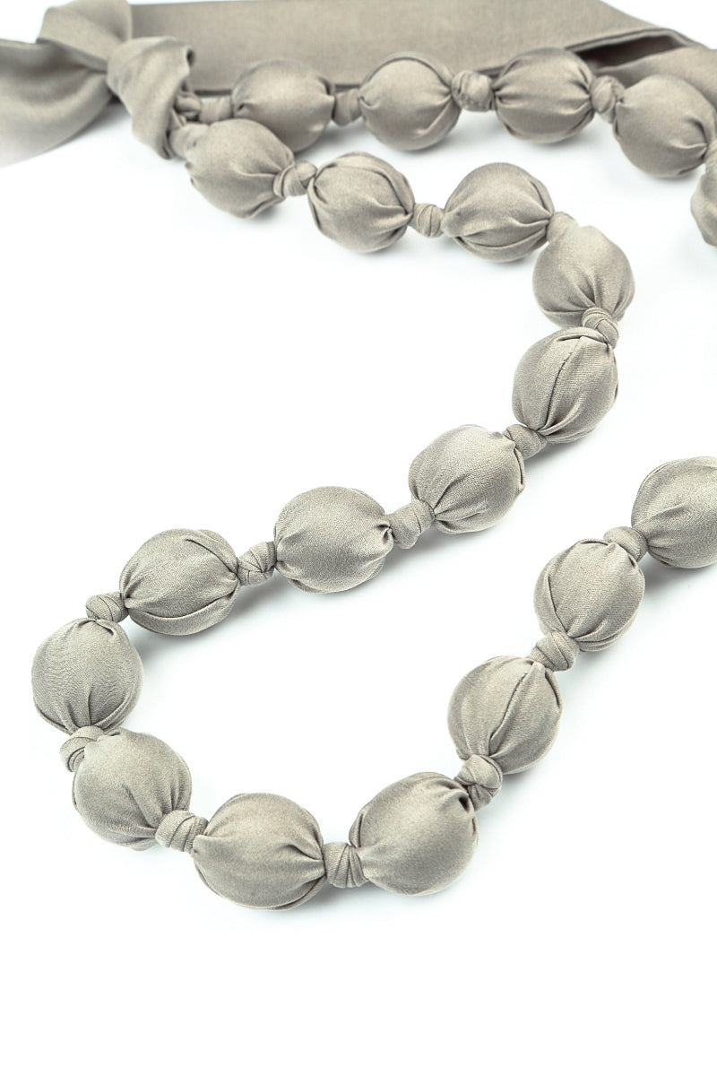 Silver Sage Silk Bead Necklace 4