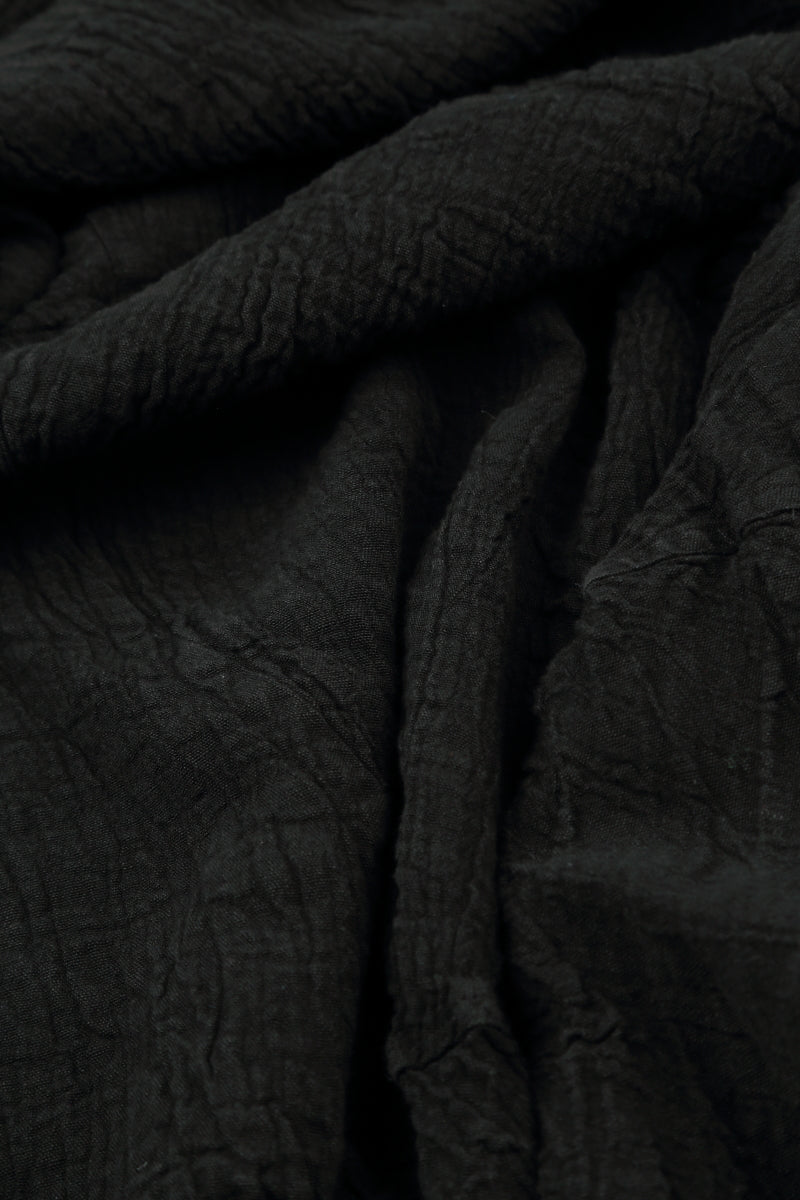 Single Pocket Black Linen Viscose Tunic 5