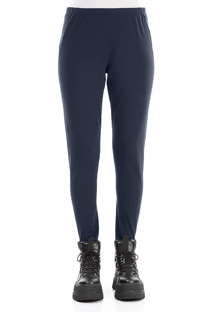 Slate Blue Cotton Leggings 1