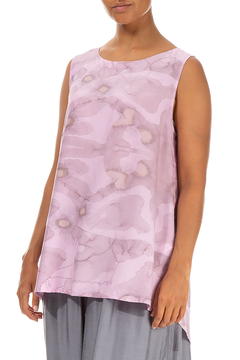 Sleeveless Camomile Taffy Pink Silk Bamboo Top 3