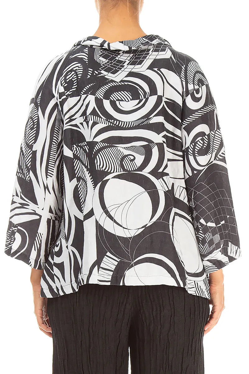 Soft Cowl Neck Pearl Grey Orbit Textured Silk Blouse 2