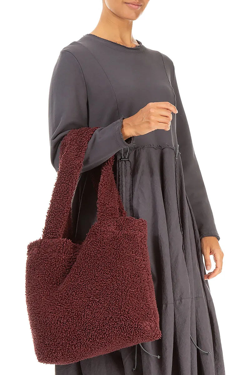 Soft Merlot Teddy Cotton Bag 1