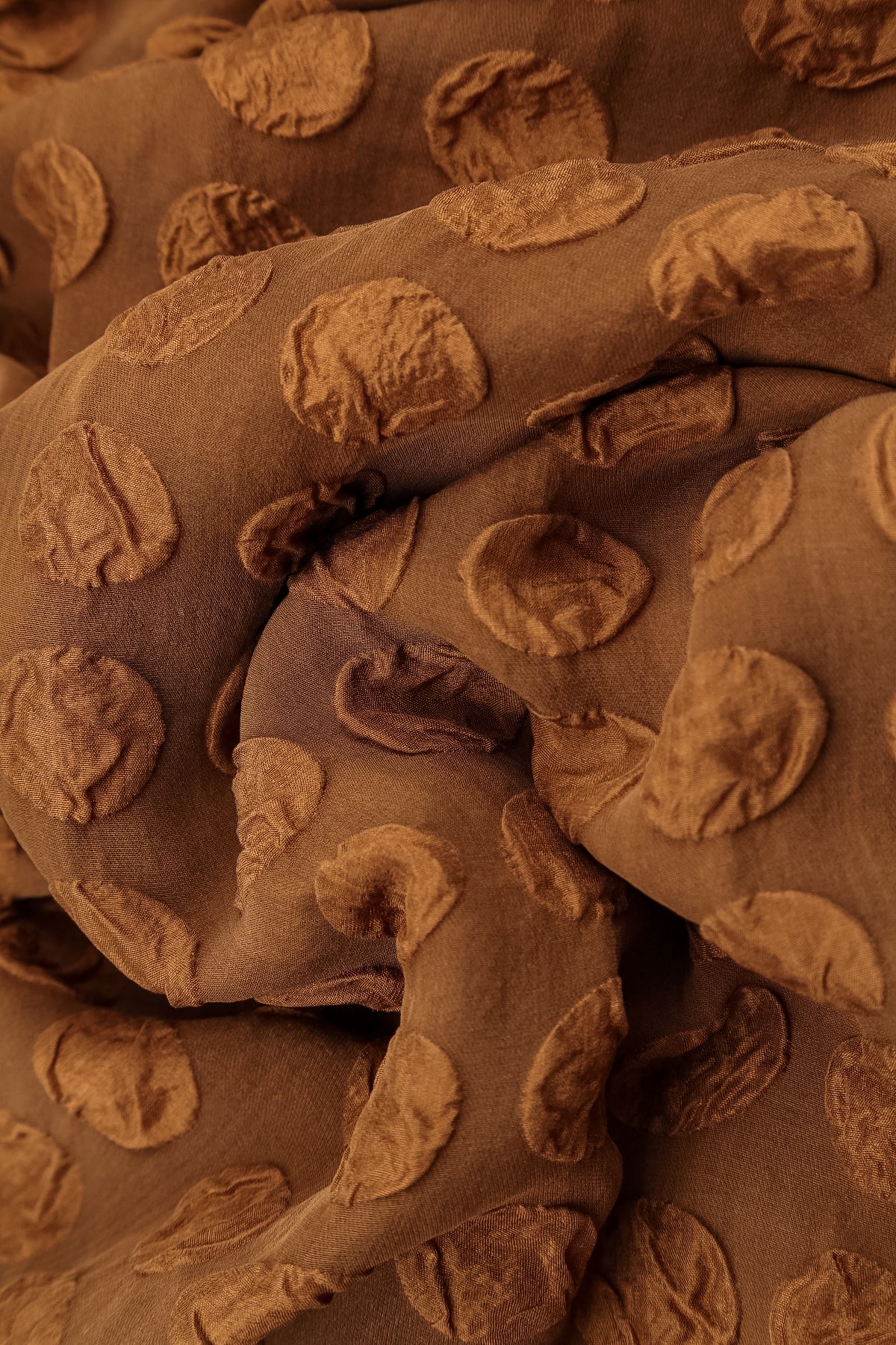 Square Neck Bubble Aged Copper Silk Dress 5