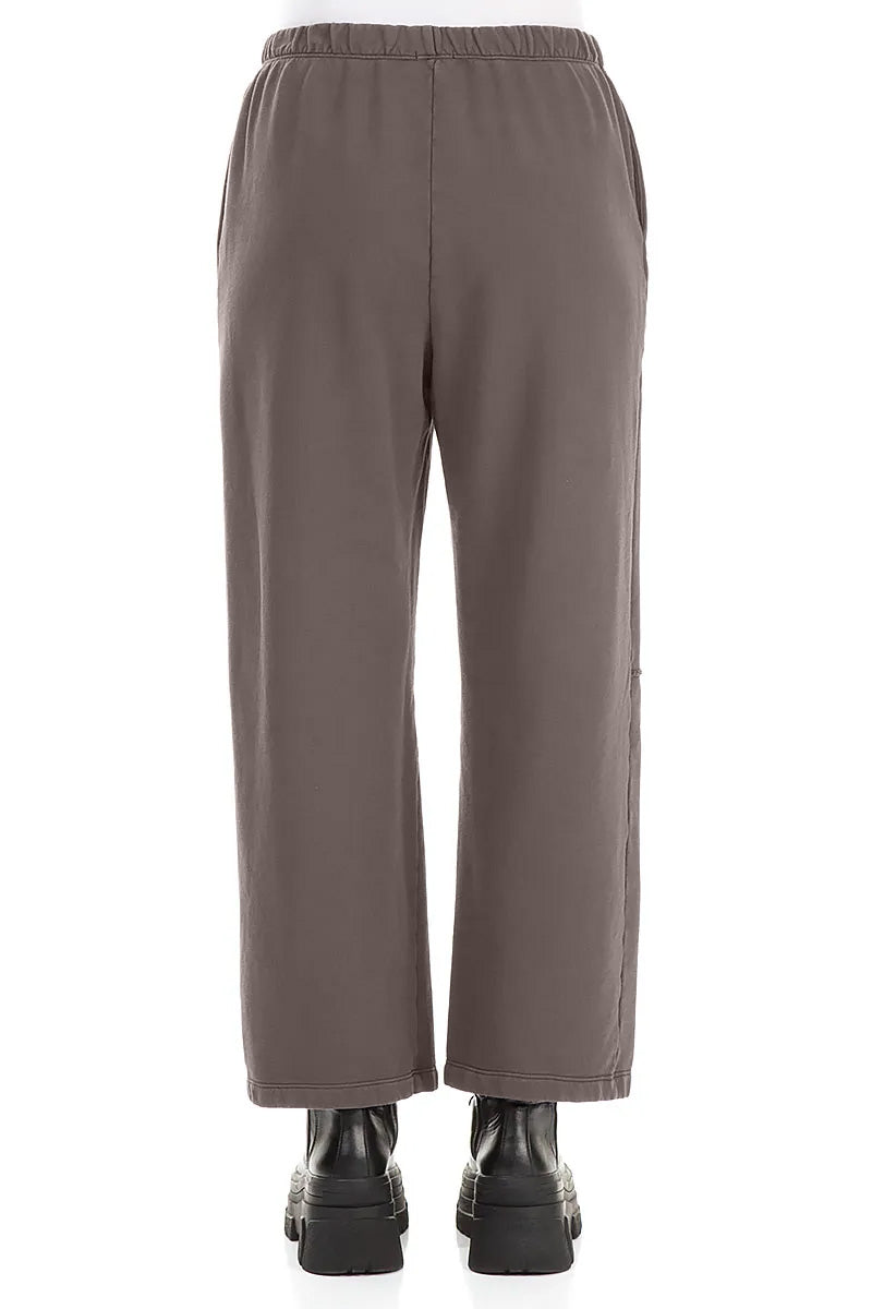 Straight Forest Brown Cotton Trousers 2